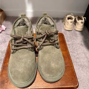 UGG Olive Green Shearling-Lined Boot Interior